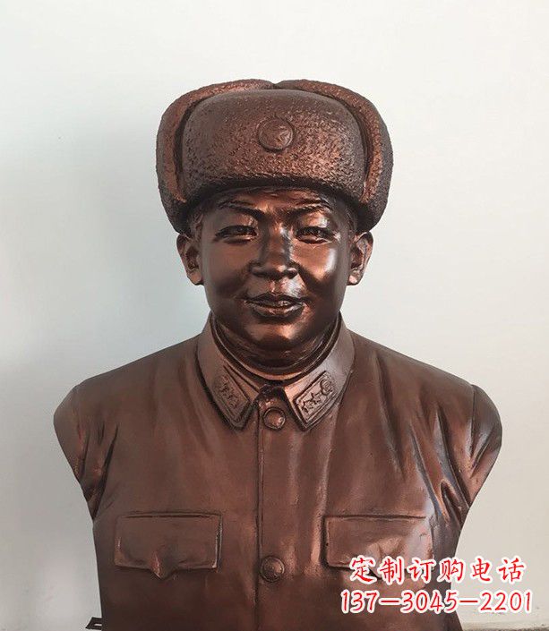 保定紫铜雷锋半身像