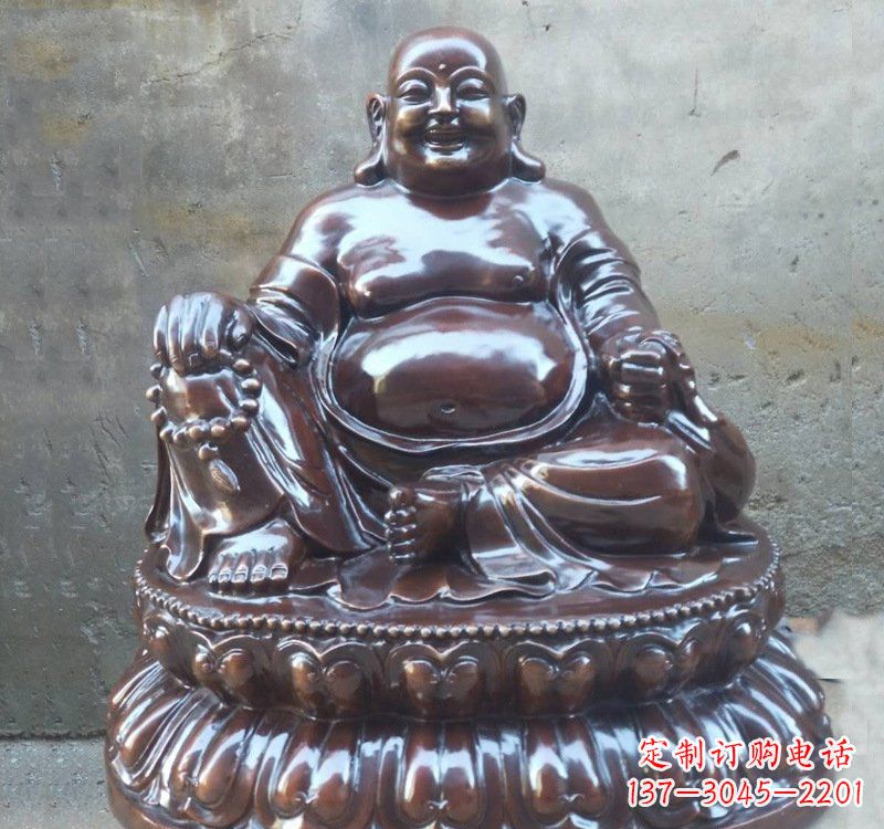 保定宗教庙宇弥勒佛铜雕