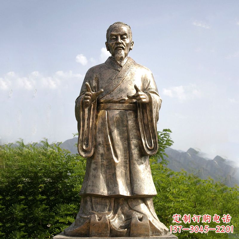 保定祖冲之纯铜雕像