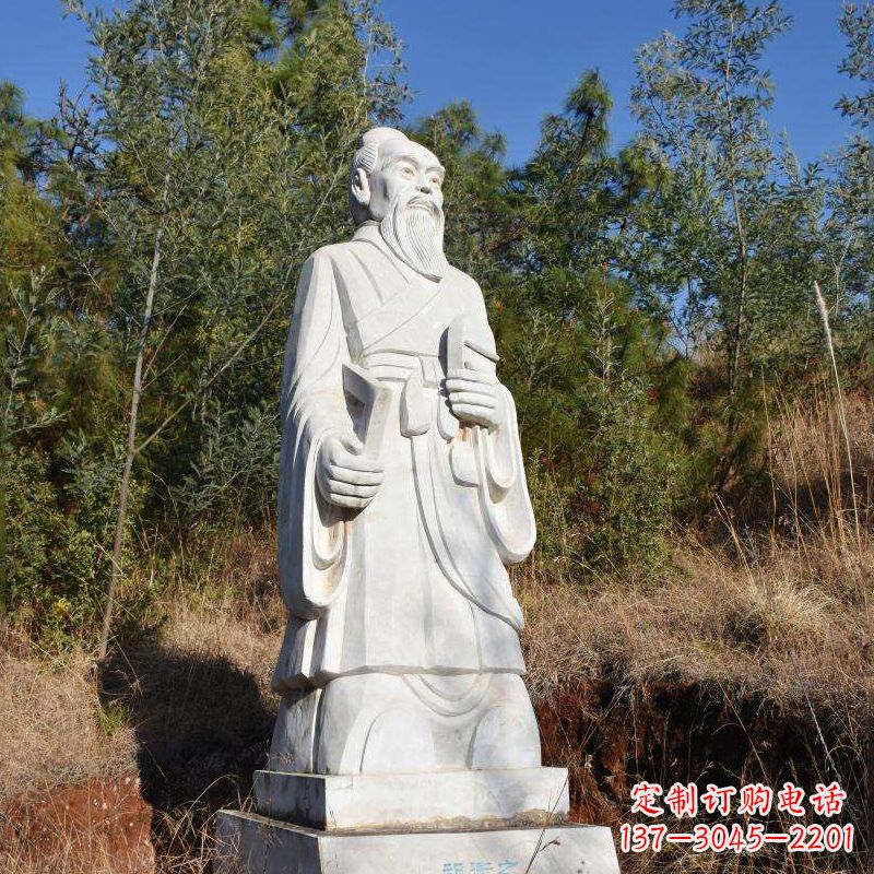 保定祖冲之汉白玉石雕像-公园景区中国古代名人雕塑