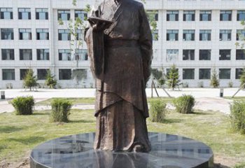 保定祖冲之校园铜雕-纯铜铸造中国古代历史名人著名数学家