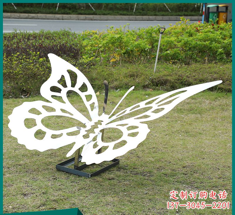 保定蝴蝶雕塑-公园景区创意不锈钢剪影蝴蝶雕塑